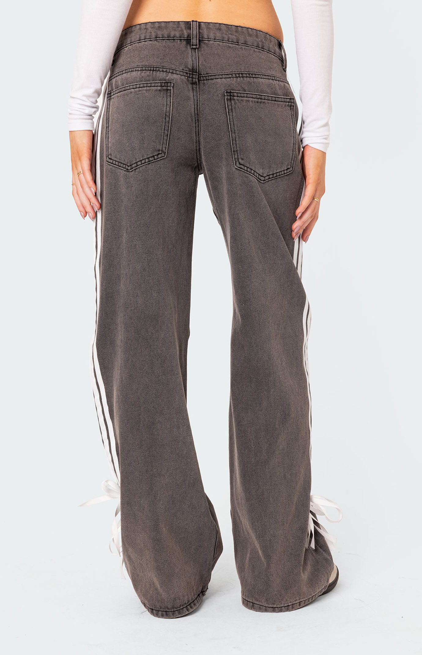 【BULBU-BU】 Ribbon Slim Denim Bootcut jeans with belt colour Blue denim | Liu Jo