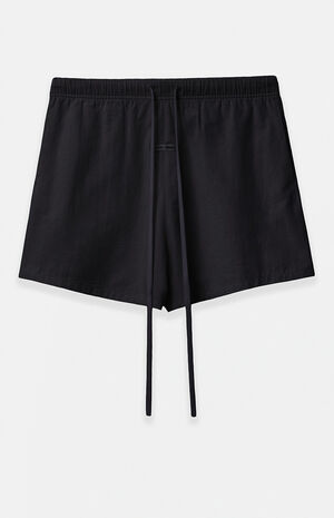 Women's Jet Black Lounge Shorts image number 1