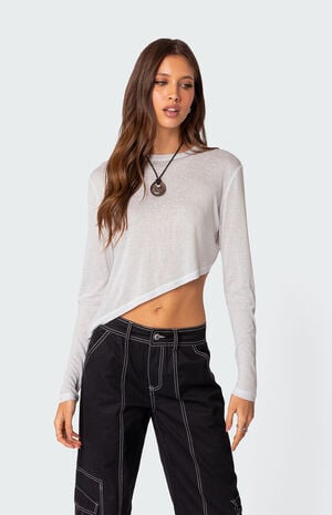 Asymmetric Long Sleeve T-Shirt image number 1