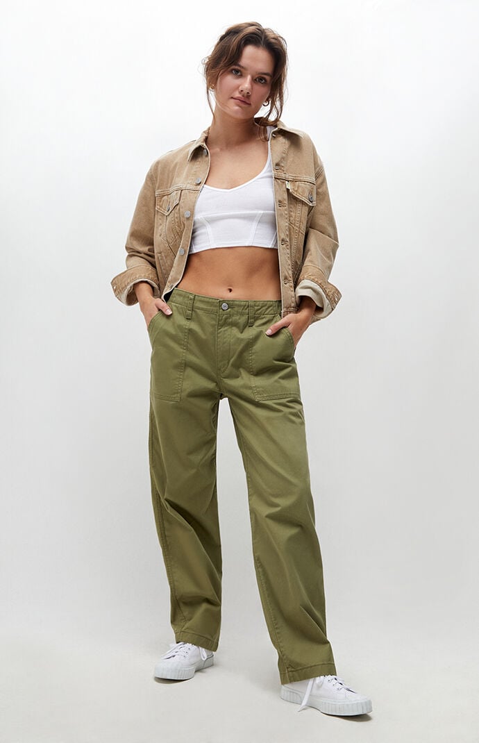 Levi's olive pants shop