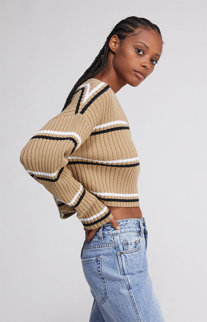 LA Hearts 90s Girl V Neck Sweater PacSun