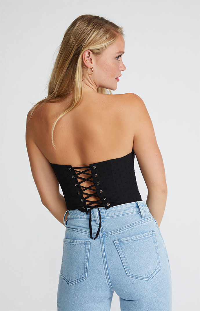 Corset strapless top clearance