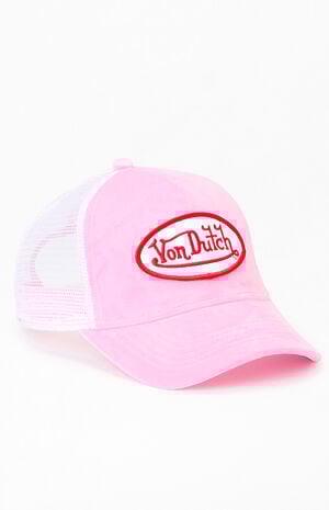 Pink Velvet Trucker Hat image number 1