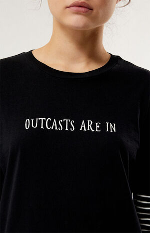 Outcasts Are In Long Sleeve T-Shirt image number 2