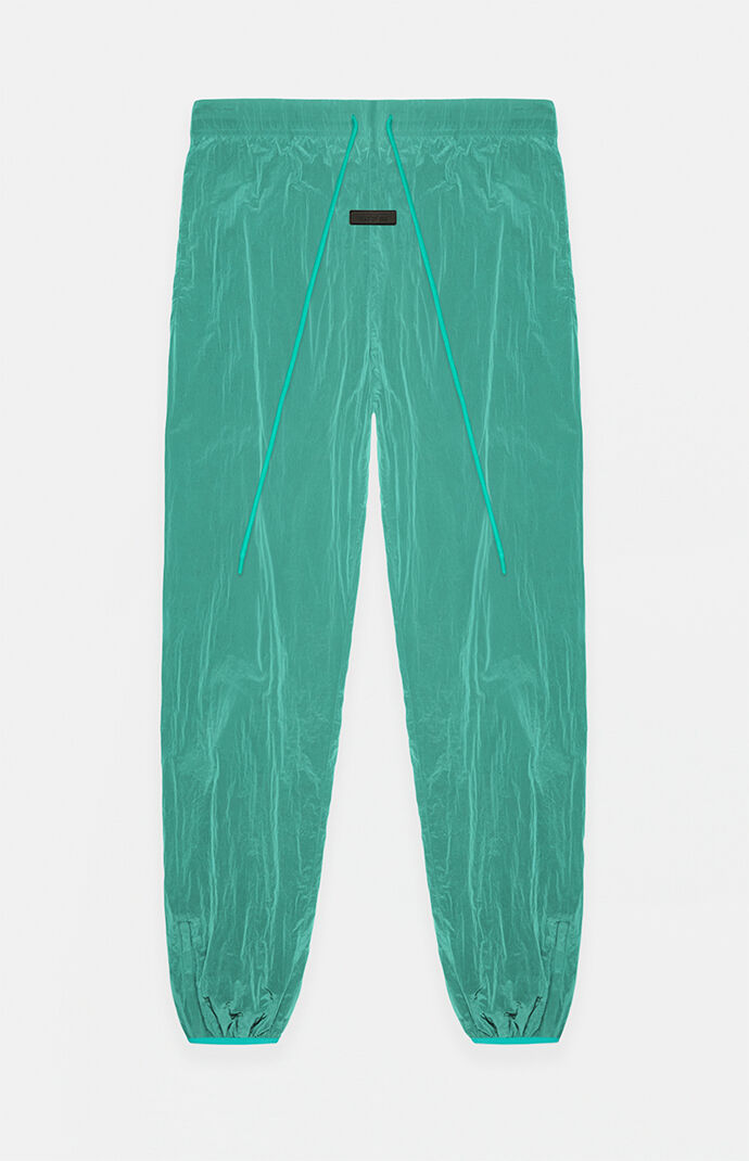 Fear of God Essentials Womens Mint Leaf Crinkle Nylon Track Pants