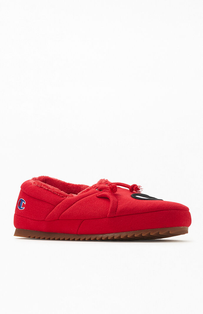 champion house shoes red