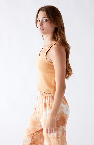 Washed Ribbed Tank Top Washed Ribbed Tank Top image number null