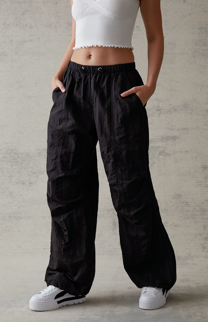 PacSun Crinkle Bungee Pull On Pants PacSun