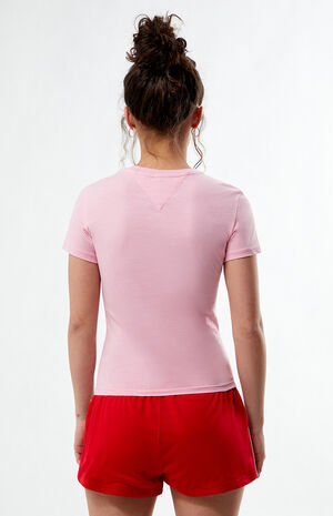 Pink Essential Logo Slim T-Shirt image number 4