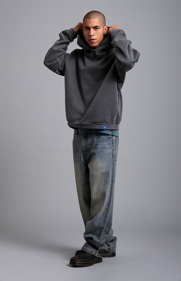 A.R.C. Black Vintage Wash Heavyweight Fleece Hoodie