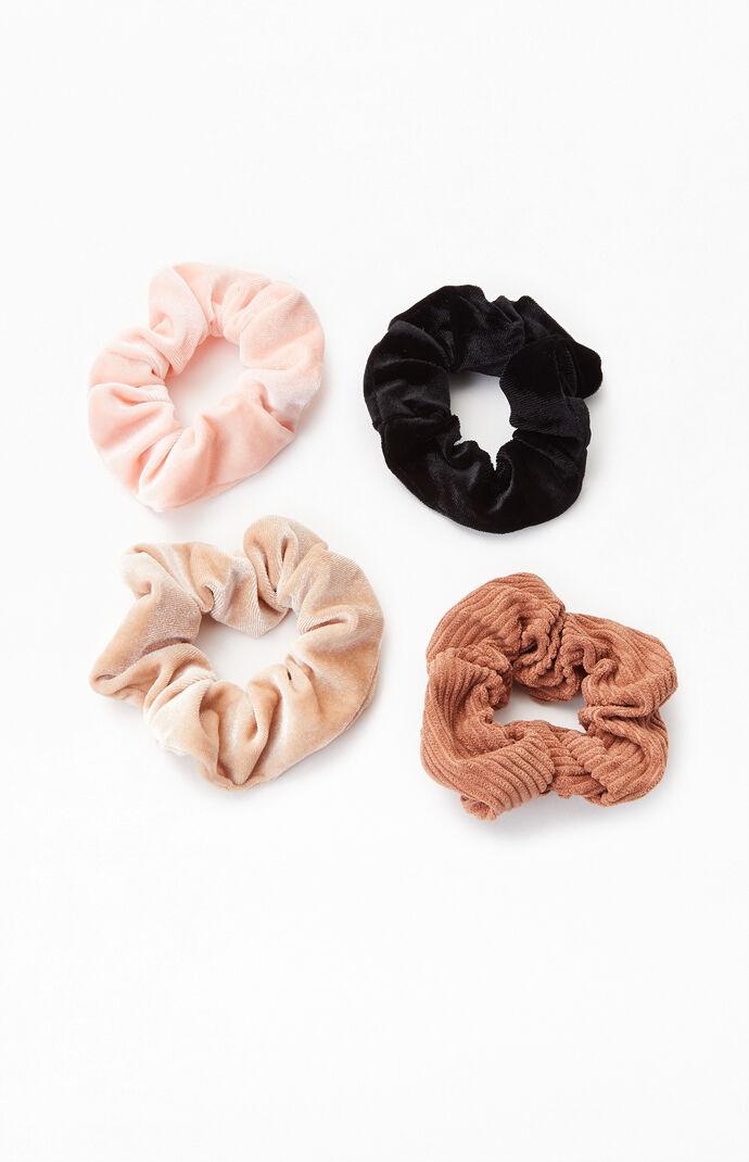 4-Pack Natural Scrunchies