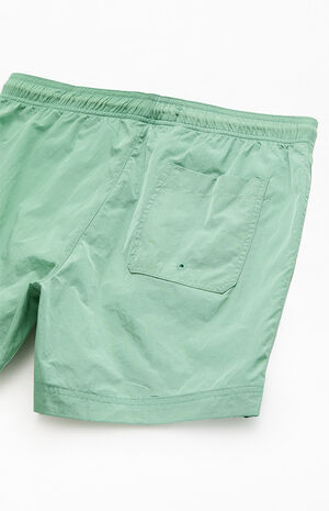 Green Crinkle 4.5" Swim Trunks image number 4