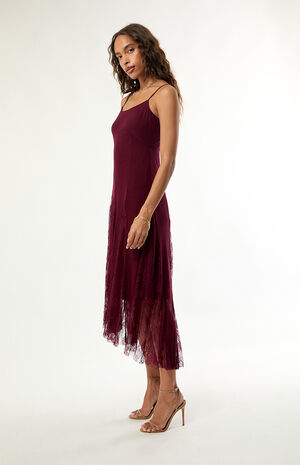 Vita Asymmetrical Lace Maxi Dress image number 3