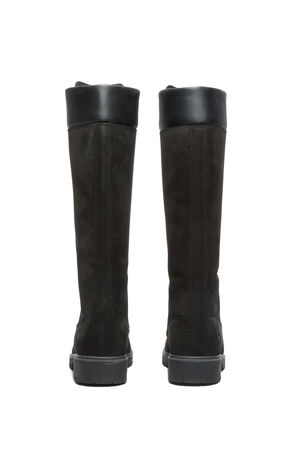 Women's Black Premium 14inch Lace-Up Waterproof Boots image number 5