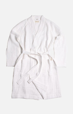 Organic White Gauzy Robe image number 1
