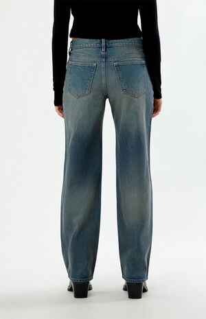 Jordyn Low Rise Straight Leg Jeans Dark Blue image number 4