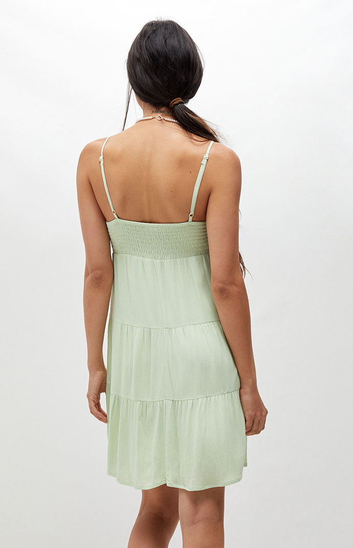 LA Hearts Smocked Tiered Babydoll Dress PacSun