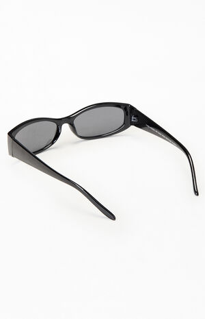 Romy Black Rectangle Sunglasses image number 2