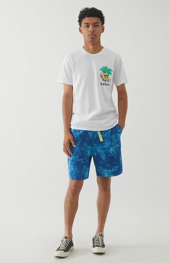 Blue Belted Utility Shorts