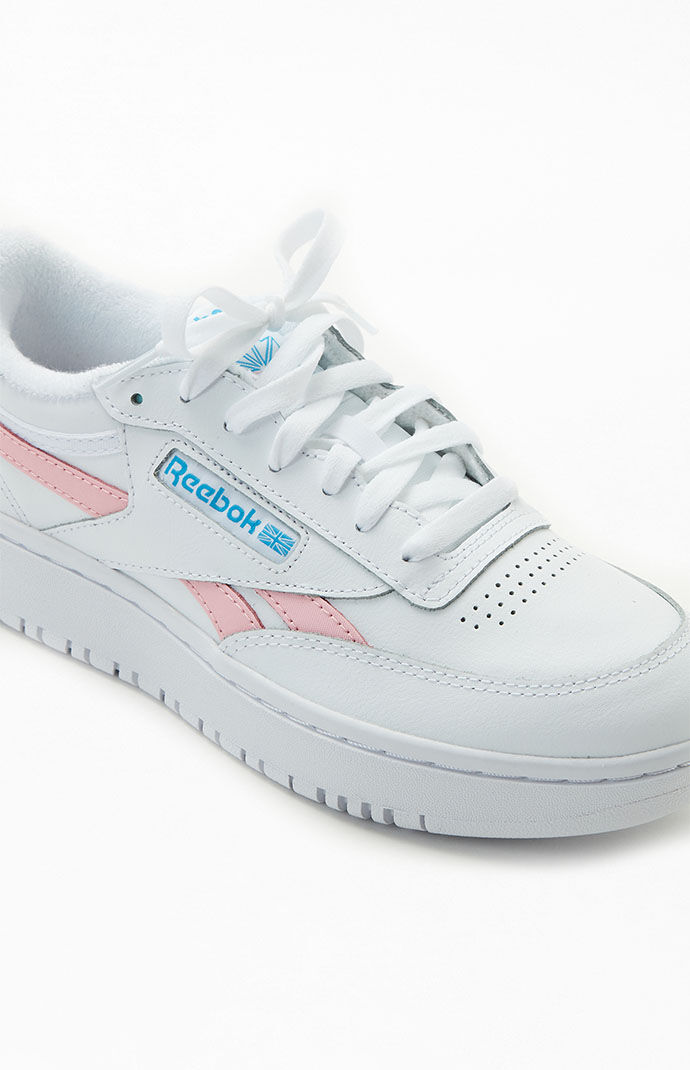 Reebok Women s White Pink Club C Double Revenge Sneakers PacSun