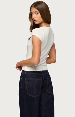 Blaunca Asymmetric Knit Top image number 3