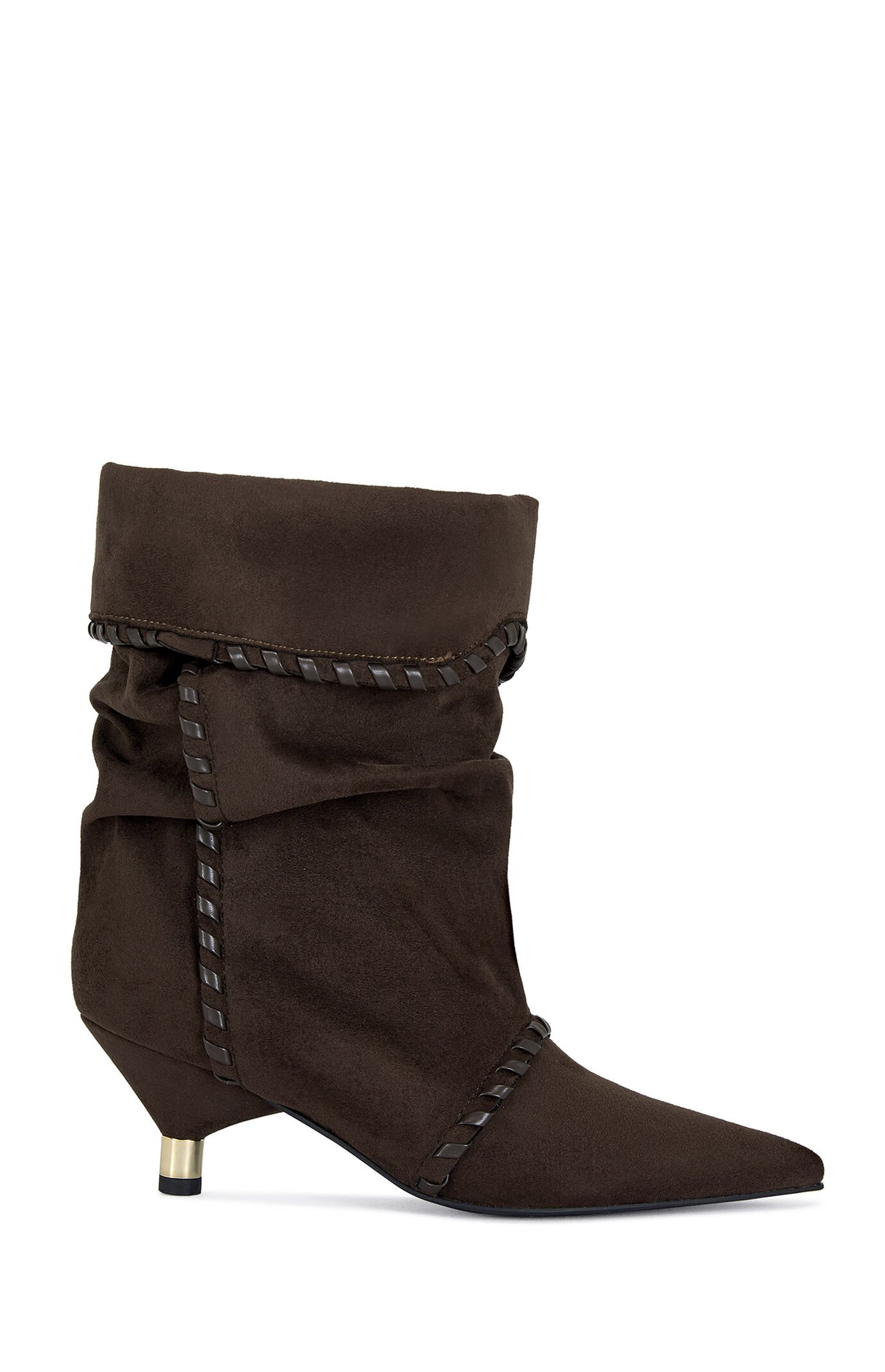 AZALEA WANG Women's Brown Wink Stiletto Booties