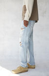 Light Indigo Loose Rigid Jeans Light Indigo Loose Rigid Jeans image number null