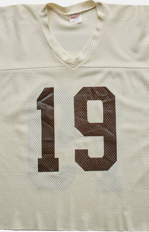 90s 19 Mesh Jersey V-Neck Cropped Graphic Top image number 2