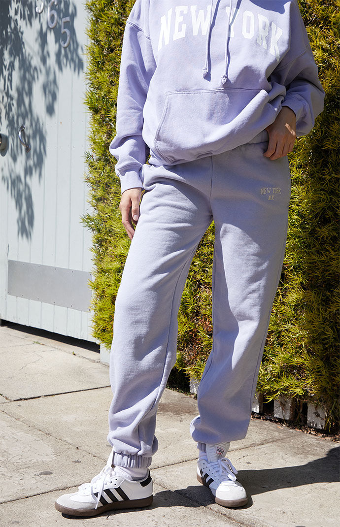 John Galt Light Blue New York Rosa Sweatpants PacSun