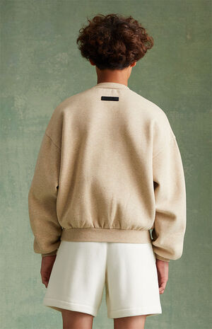 Essentials Gold Heather Crew Neck Sweatshirt image number 3