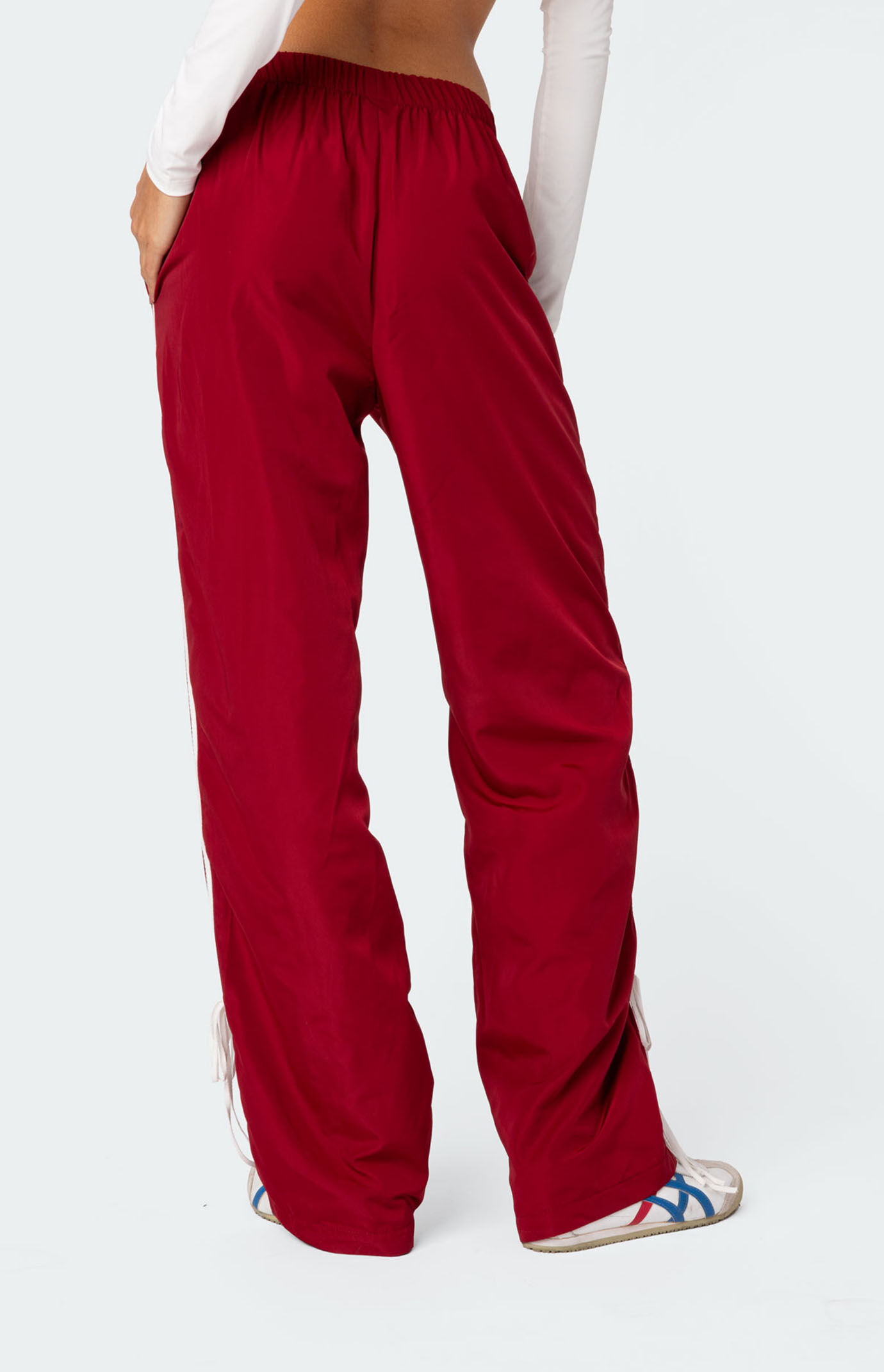 Edikted Remy Bow Ribbon Track Pants | PacSun