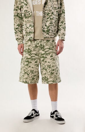 LX Check Baggy Canvas Shorts image number 2