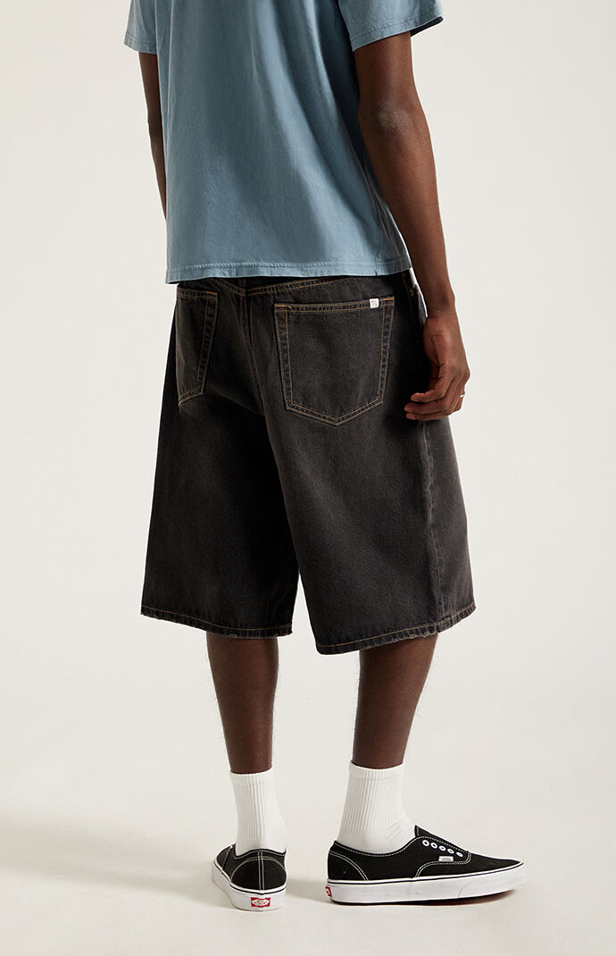 Pacsun Austin Extreme Baggy Jean Shorts Washed Black | Pacsun