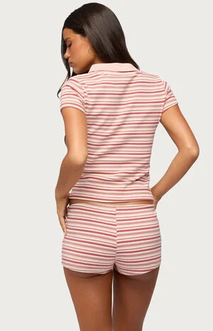 Noelia Striped Polo Top image number 3