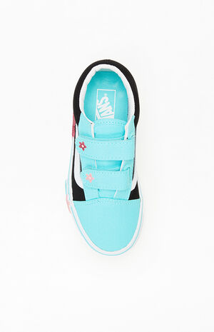 Kids Flower Old Skool V Glitter Shoes image number 5