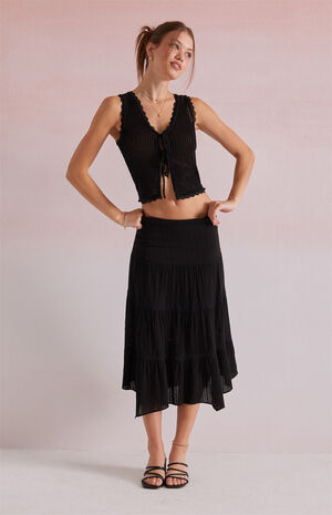 Lisette Tie Front Crochet Tank Top image number 4