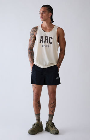 Active Black Khaki Running Shorts image number 2