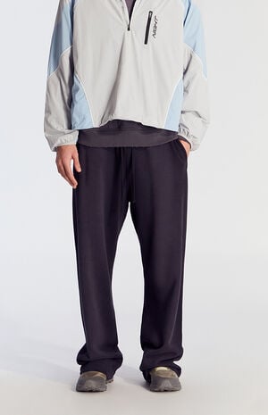 Black Washed Fleece Extreme Baggy Sweatpants