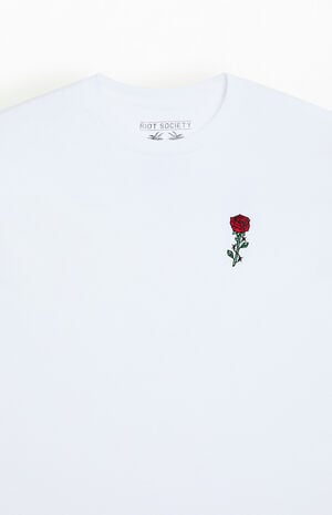 Barbwire Rose Embroidered T-Shirt image number 2