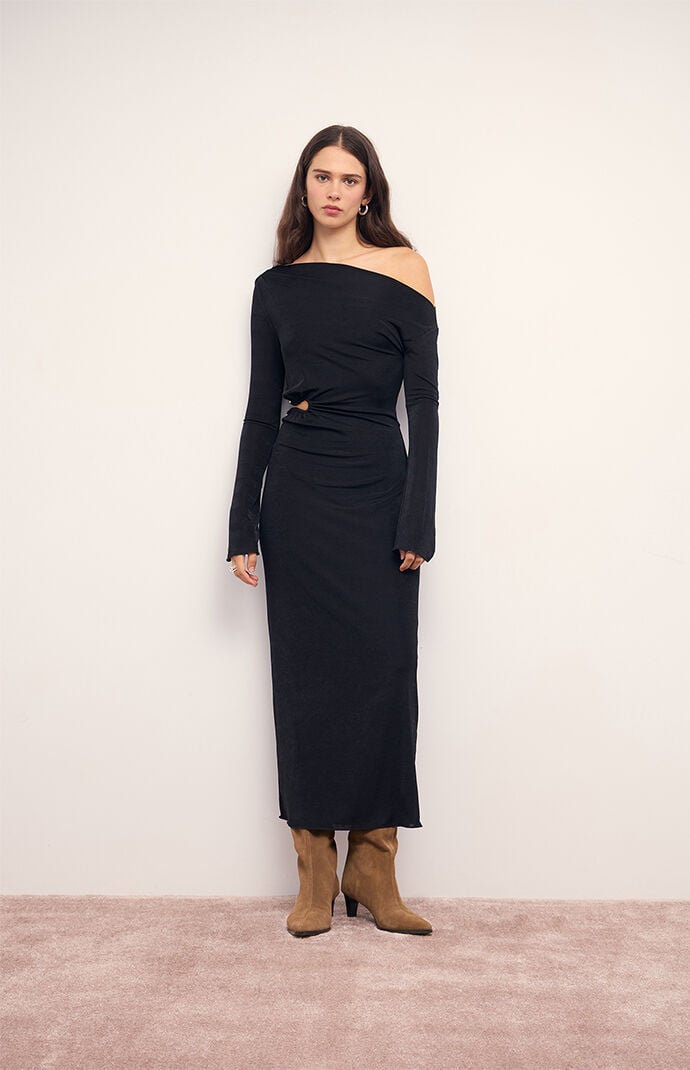 MINKPINK Maren Jeweled Asymmetrical Maxi Dress