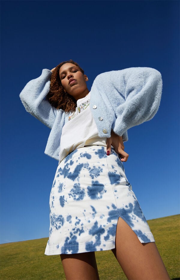 Pacsun Paint Dye Panel Mini Skirt
