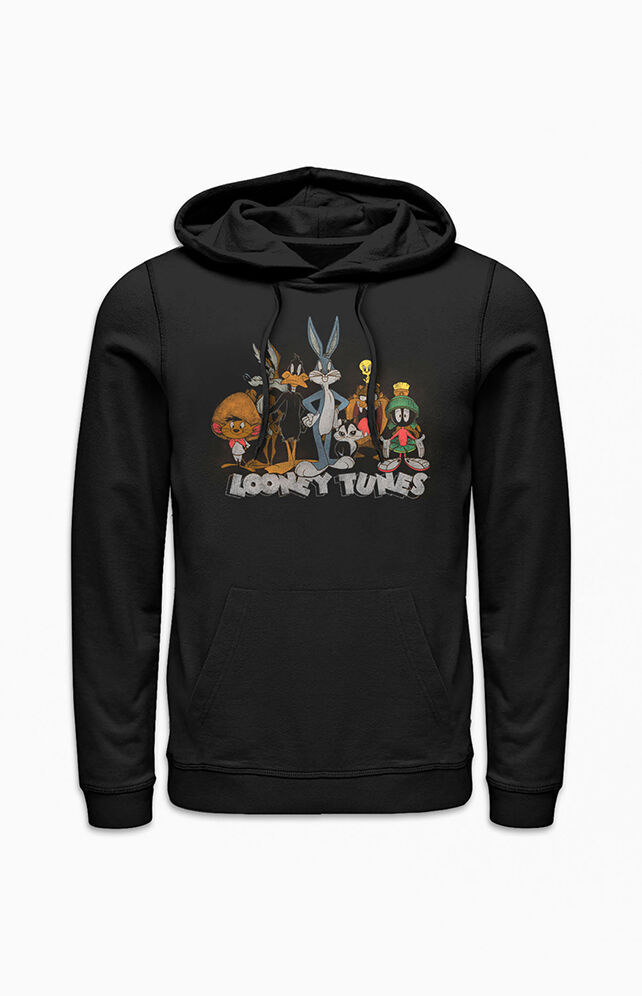 Men's Looney Tunes Crew Hoodie In Black - Size Large