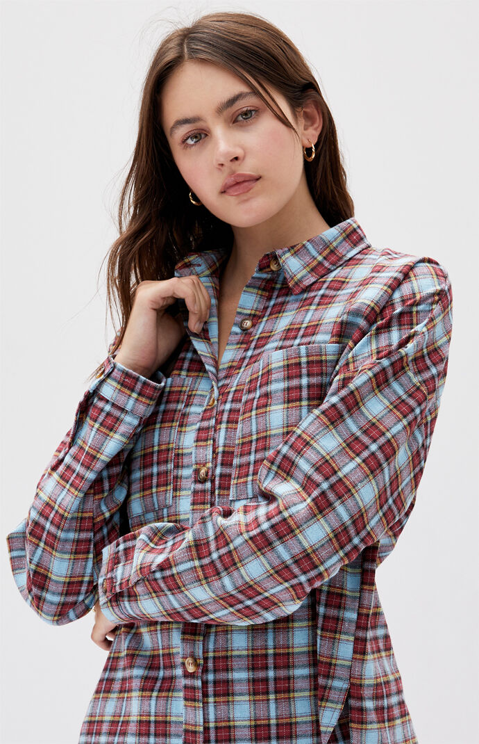Oversized Boyfriend Flannel Shirt