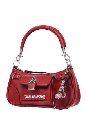 Red Moto Charm Shoulder Bag image number 3