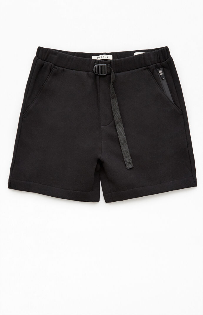 Black Fleece Belted Volleyball Shorts