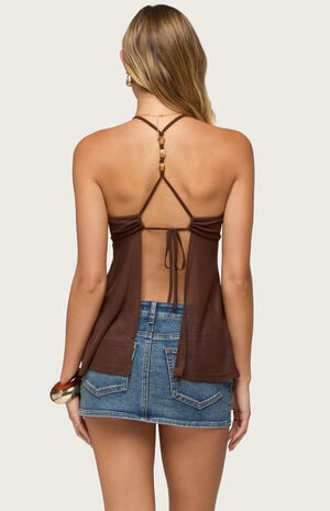 Alesi Beaded Tie Back Top image number 3