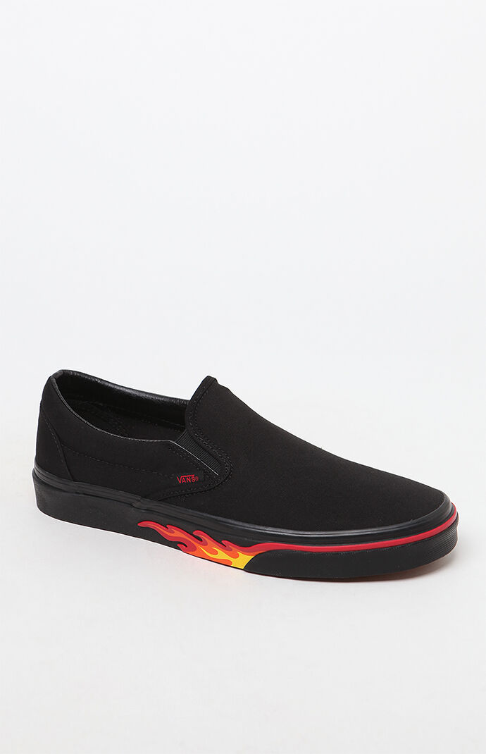 vans flame slip on shoes