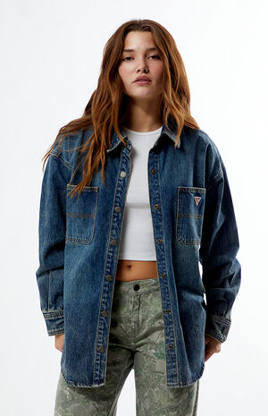 Medium Indigo Denim Carpenter Jacket image number 1