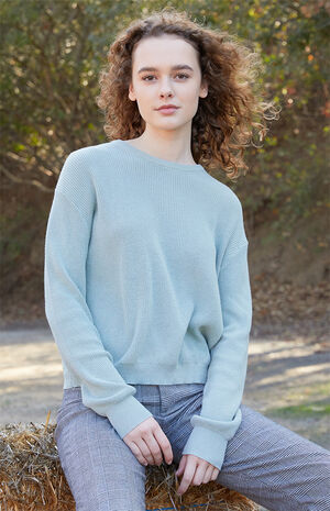 Pale Green Pullover Sweater image number 1