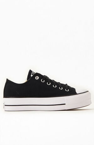 Women's Black Chuck Taylor All Star Lift Platform Sneakers image number 2